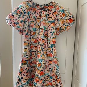 SAKS 5TH AVENUE NWT REBECCA VALANCE SEVILLA PUFF SLEEVE MINI DRESS